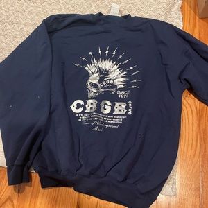 Navy and Silver Crewneck